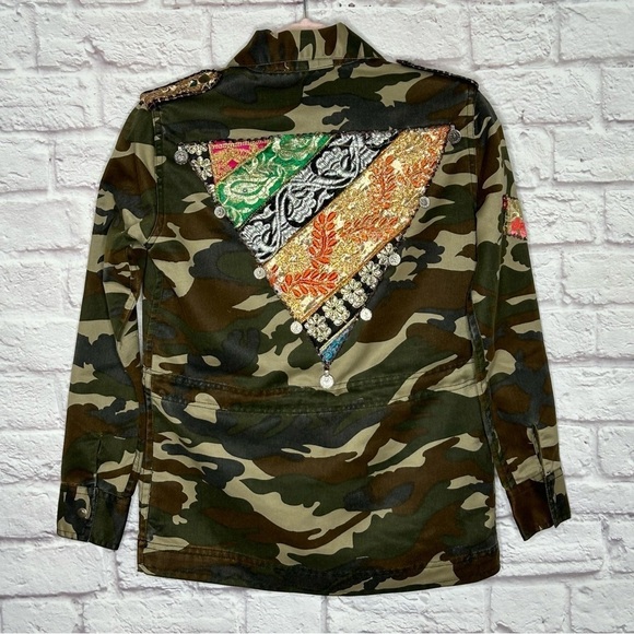 Beautiful Stories Embellished Camo Jacket - Picture 4 of 16